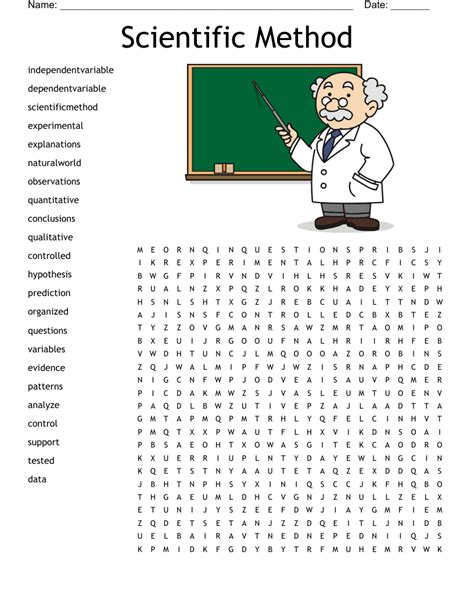 Scientific Method Wordsearch Answer Key
