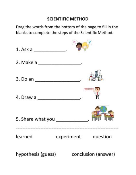 scientific method worksheet elementary