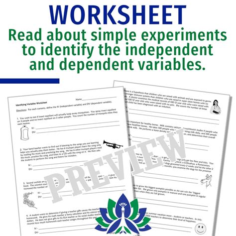 Scientific Method Worksheet Identifying Variables Flying Identify Variables Worksheet - Identify Variables Worksheet