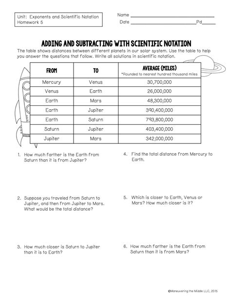 Scientific Notation Addition And Subtraction Tpt Scientific Notation Worksheet Adding And Subtraction - Scientific Notation Worksheet Adding And Subtraction