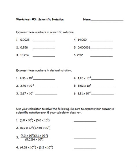 Scientific Notation Worksheet 8th Grade Worksheet For 8th Grade Scientific Notation Worksheet - 8th Grade Scientific Notation Worksheet