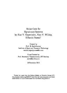 Download Scilab Code For Signals And Systems By Alan V Oppenheim 