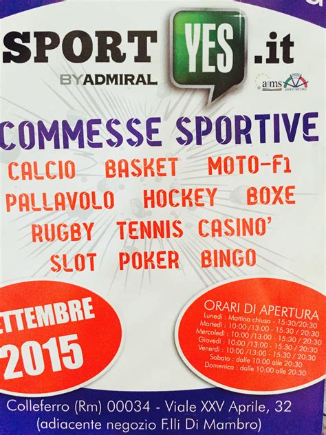 scommebe sportive admiral