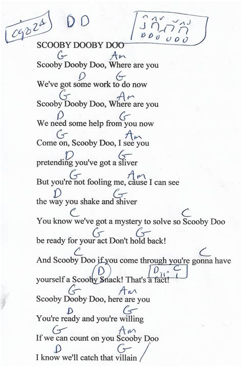 scooby doo show lyrics