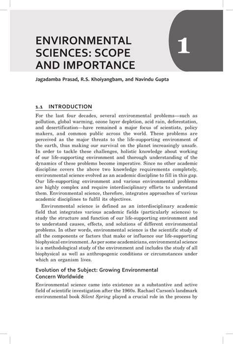 Scope And Importance Of Environmental Studies