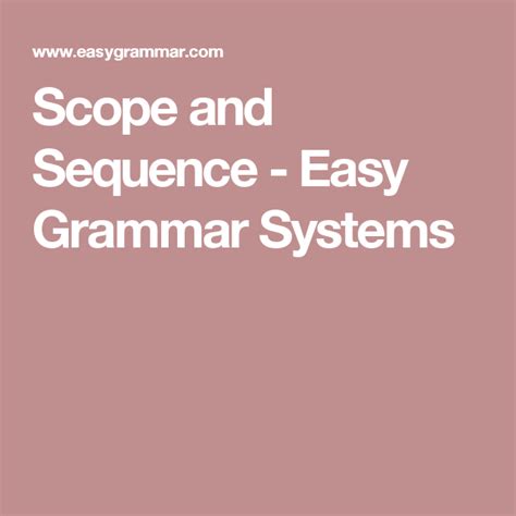 Scope And Sequence Easy Grammar Systems Easy Grammar Grade 5 - Easy Grammar Grade 5