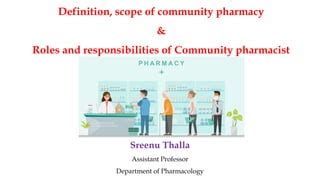 Scope Of Community Pharmacy