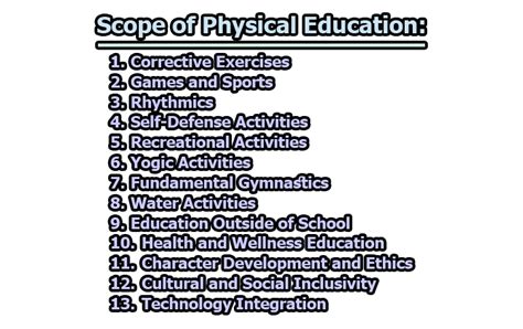 Scope Of Physical Education