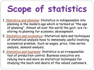 Scope Of Statistics