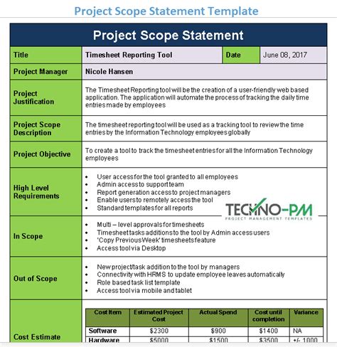 Read Scope Definition Document 
