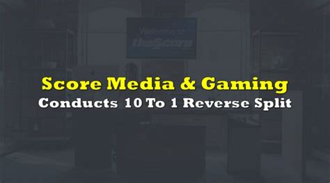 score media and gaming stock