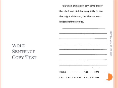 Download Scoring The Wold Sentence Copying Test Pdf 