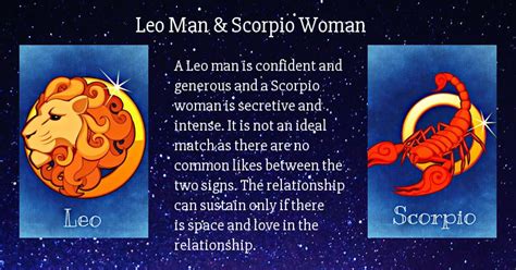 scorpio woman and leo man compatibility