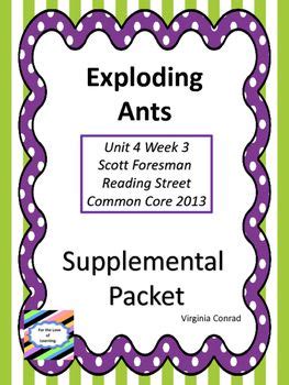 scott foresman street exploding ants vocabulary words