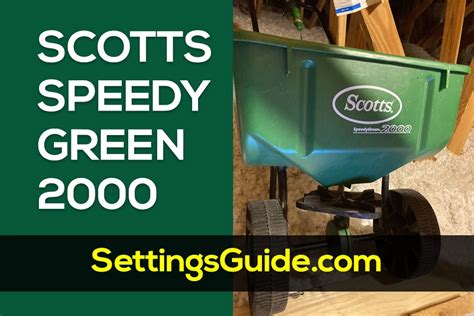 Scotts Speedy Green 2000 Spreader