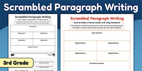 Scrambled Paragraphs 8th Grade