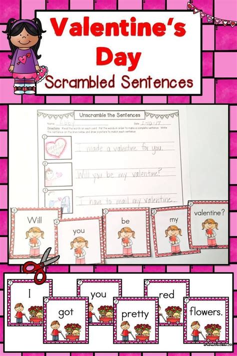 Scrambled Sentences For Kindergarten Valentines Day Sea Of Scrambled Sentences For Kindergarten - Scrambled Sentences For Kindergarten