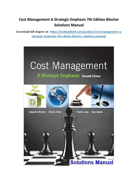 Download Scribd Cost Accounting Blocher Solution Manual 