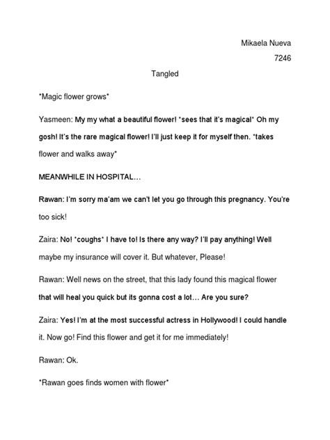 Script For Tangled