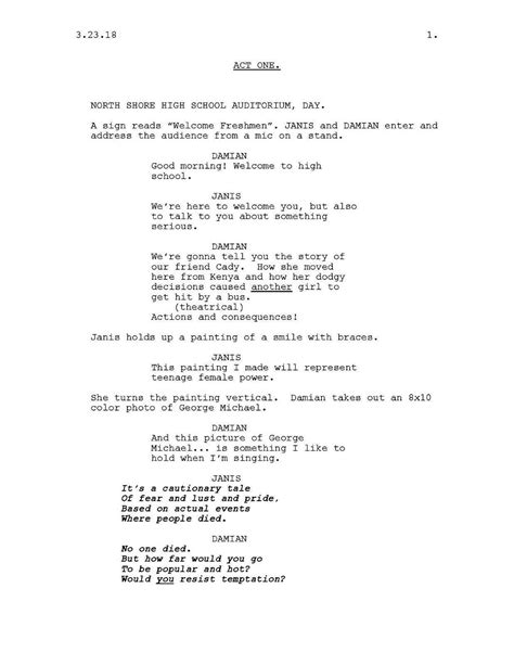 Scripts From Broadway Musical