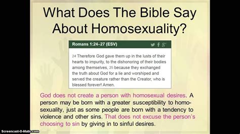 scripture on homosexuality being a sin