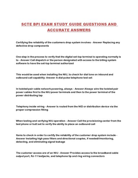 Read Online Scte Bpe Exam Study Guide 