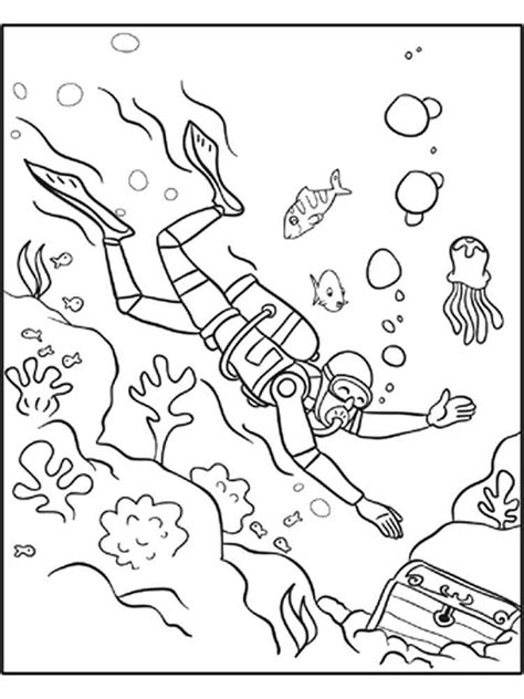 Scuba Diver Coloring Page   Scuba Diving Coloring Pages Best Coloring Pages For - Scuba Diver Coloring Page