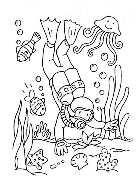 Scuba Diving Amp Coloring Book 6000 Coloring Pages Scuba Diving Coloring Page - Scuba Diving Coloring Page