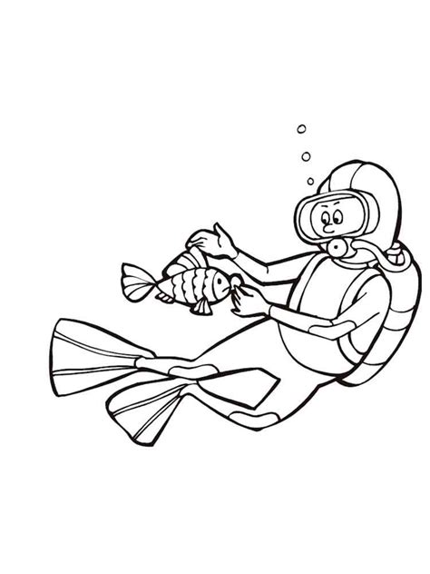 Scuba Diving Printable Coloring Book Pages For Kids Scuba Diving Coloring Page - Scuba Diving Coloring Page