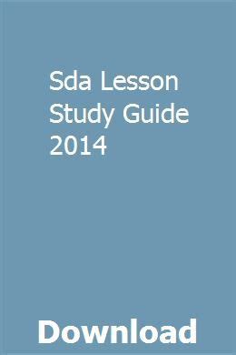 Full Download Sda Study Guide 2014 