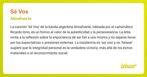 Se Vos Letra