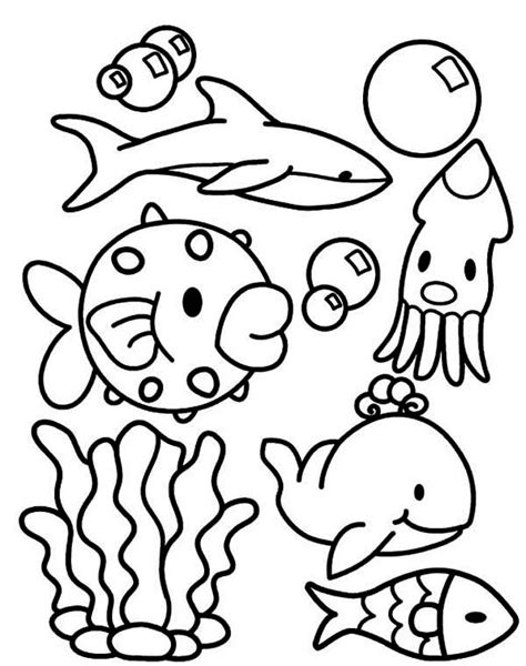 Sea Amp Ocean Animals Coloring Pages Free Printable Sea Animals Pictures Printable - Sea Animals Pictures Printable