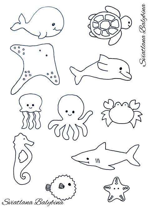 Sea Animals Pictures Printable   Sea Amp Ocean Animals Coloring Pages Free Printable - Sea Animals Pictures Printable