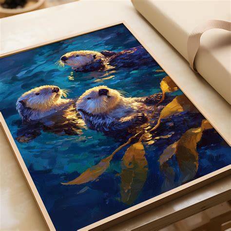sea otters 2020 wall