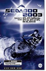 Download Sea Doo 2003 Rxdi Operators Guide 