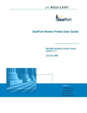 Read Online Seaport Vendor Portal User Guide 