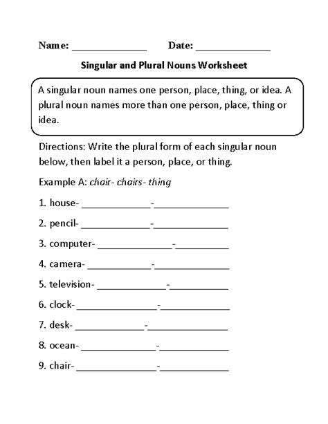 Search Printable 3rd Grade Singular Noun Worksheets Noun Worksheets 3rd Grade - Noun Worksheets 3rd Grade