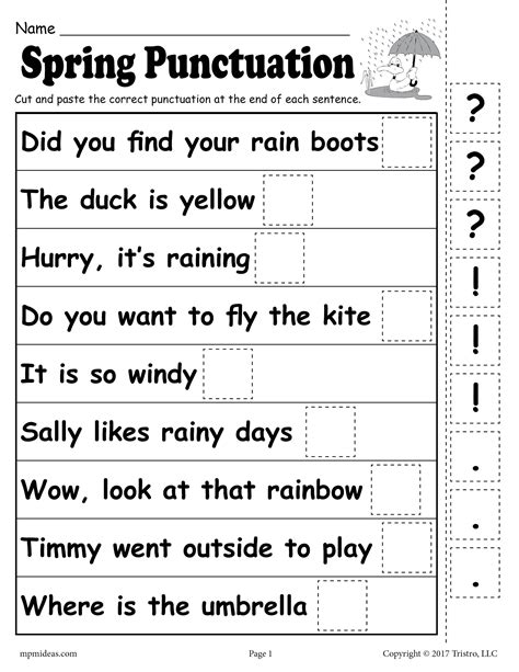 Search Printable Kindergarten Ending Punctuation Worksheets Kindergarten Punctuation Worksheets - Kindergarten Punctuation Worksheets