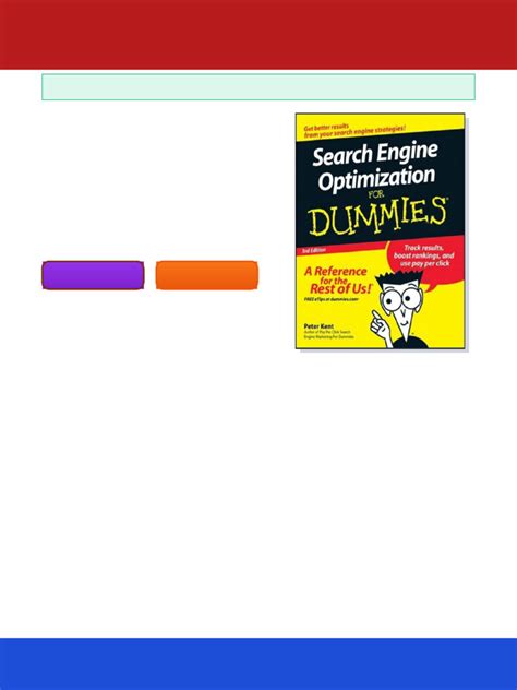 Read Online Search Engine Optimization For Dummies 