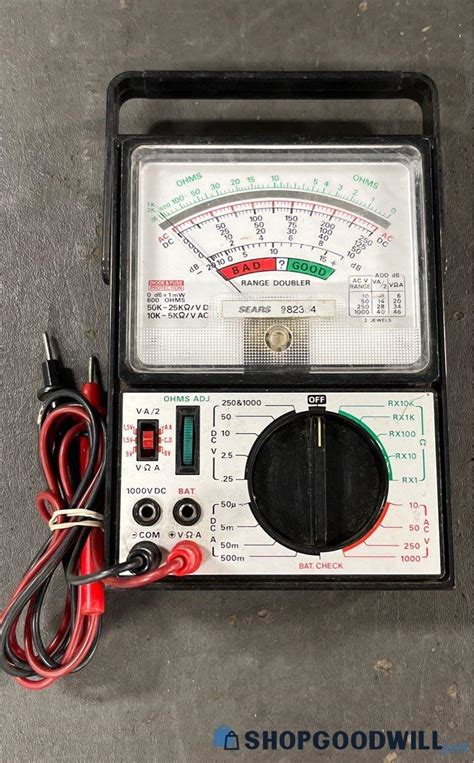 sears multimeter with battery tester manual