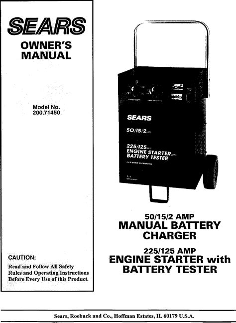 Download Sears Battery Charger Instruction Manual File Type Pdf 