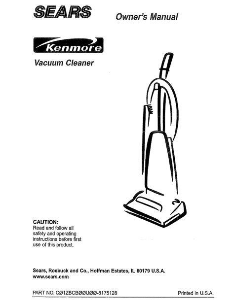 Read Sears Kenmore Vacuum Manual File Type Pdf 