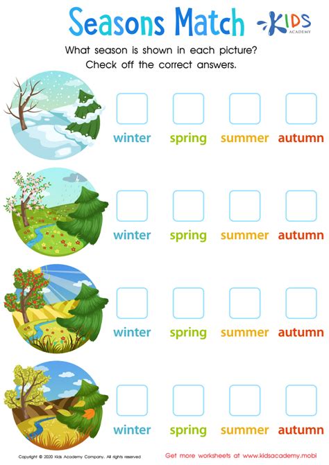 Seasonal Worksheets For First Grade   Four Seasons Worksheets For Kids Little Bins For - Seasonal Worksheets For First Grade