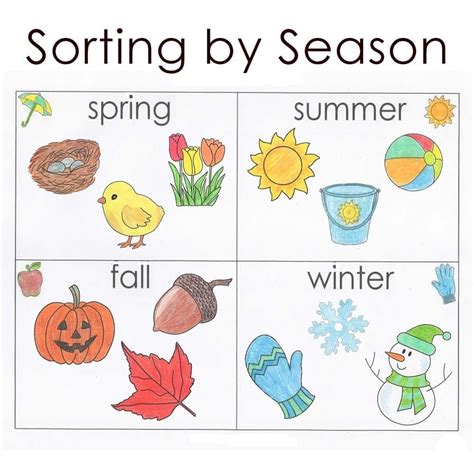 Seasons Activities For Preschool Amp Kindergarten Little Seasons Chart For Preschool - Seasons Chart For Preschool