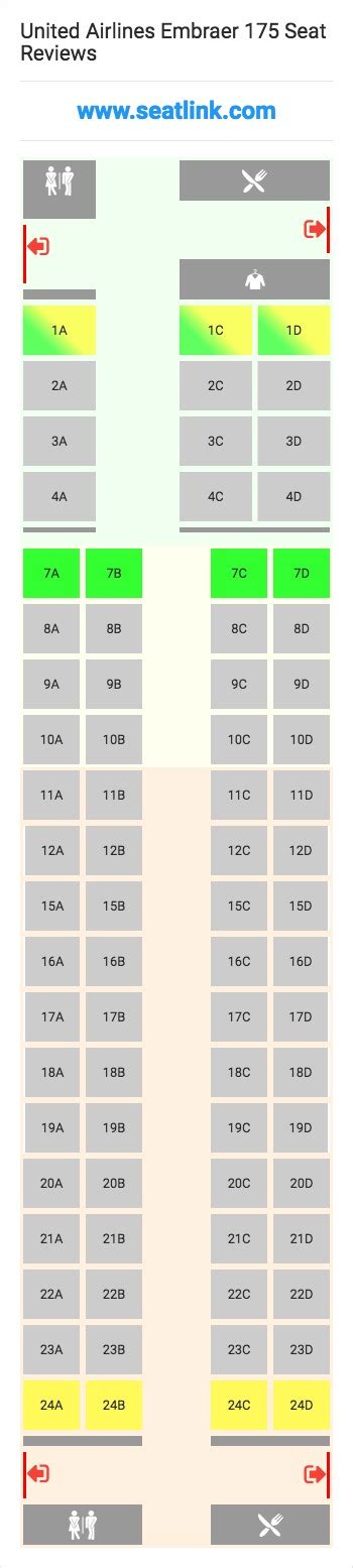 Seating Chart Embraer 175