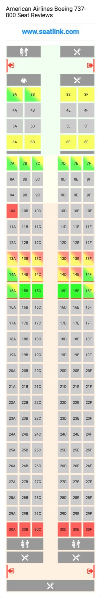 Seating Chart For Boeing 737 800