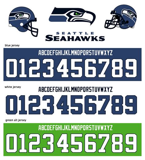 seattle seahawks jersey font