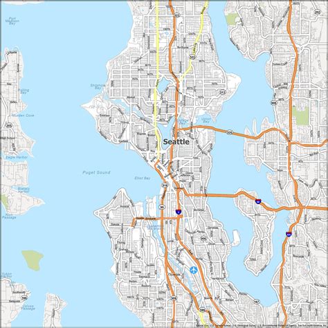 seattle washington map