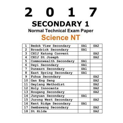 Full Download Sec 1 Normal Technical Science Exam Papers 