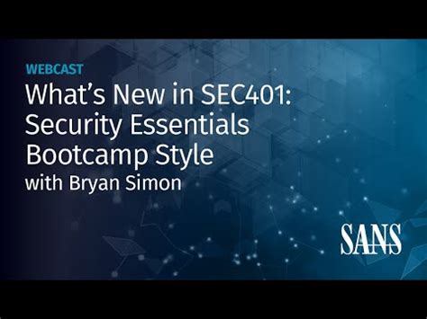 Sec401 Security Essentials Bootcamp Style Sans